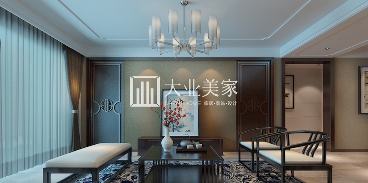 济南大业美家装饰-东城逸家140㎡中式风格案例