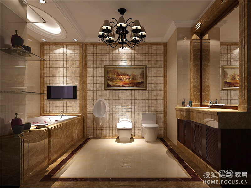 香溪度6室2厅3卫250㎡中欧混搭风_设计作品_