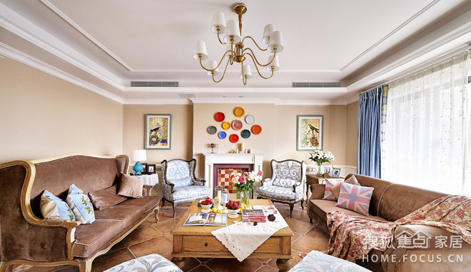 居然快屋鲁园2室1厅1卫106㎡地中海_设计作品